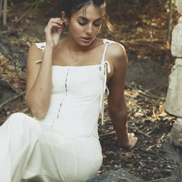 NWT Jill Renee Odette Raw Silk Jumpsuit - Picture 4 of 13